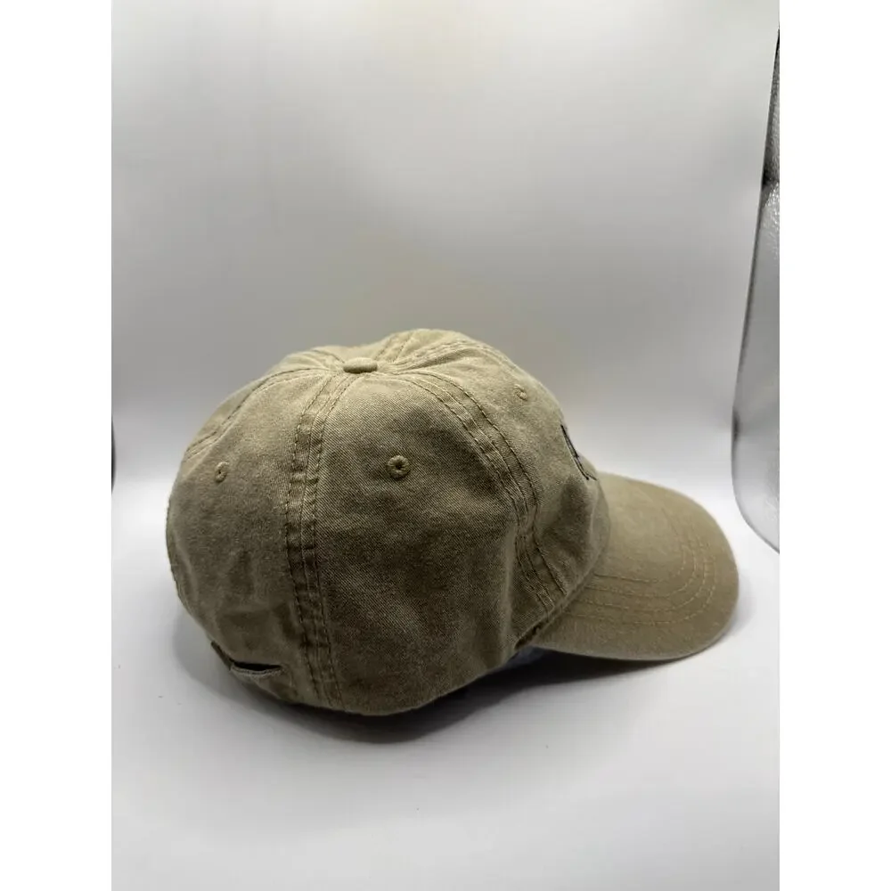 Catalina Island OTTO Adjustable Baseball Hat Cap Khaki Embroidered Brass Buckle